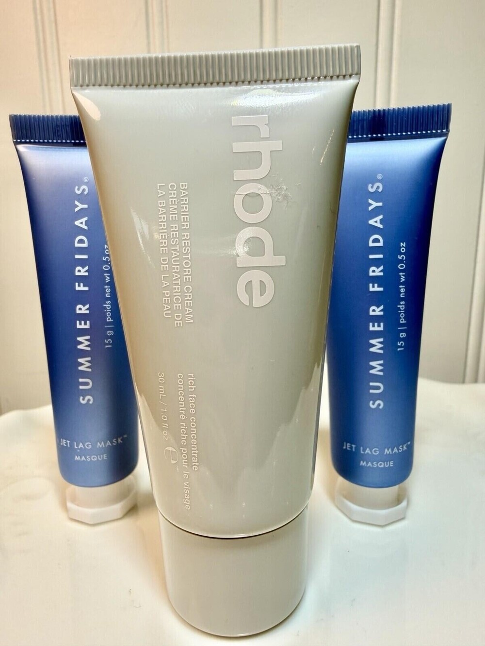 Rhode Barrier Restore Cream + 2 Summer Fridays Jet Lag Mask Minis Skincare Set